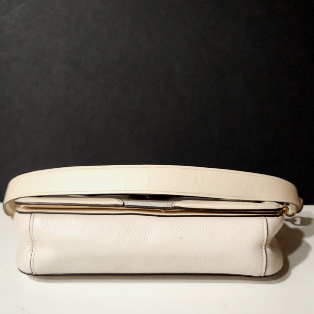 Coach Georgie Signature Leather Shoulder Hand Bag C4067 Chalk - Picture 9 of 15